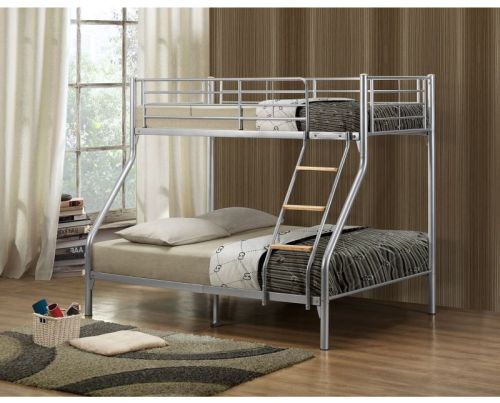 Wood Metal Bunk Bed Twin Over Twin