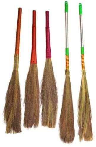 Grass Coconut Broom Stick, Brand Name : Jhadu