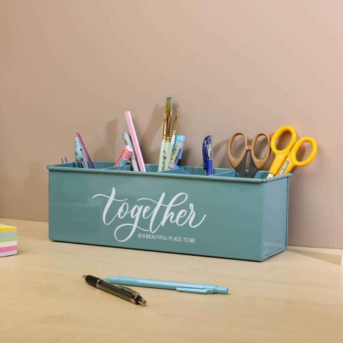 Dudki Iron Polished Together Desk Organizer Modern