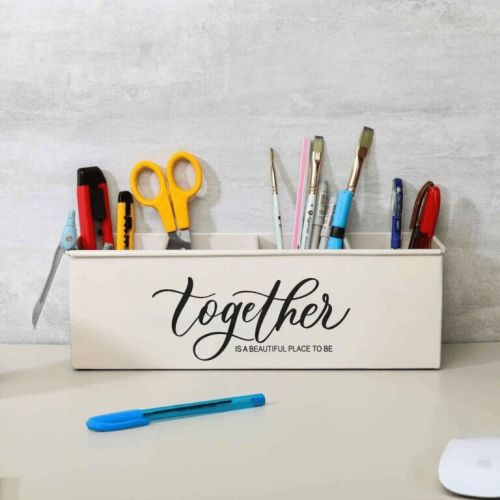 Polished Stainless Steel Dudki Togethere Desk Organizer Modern