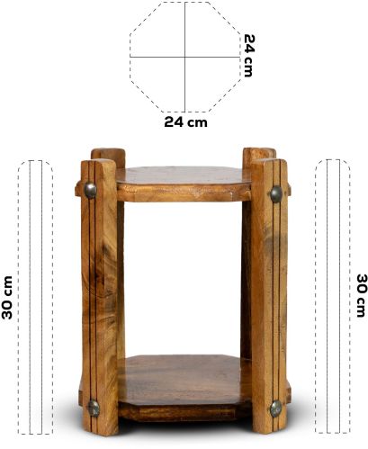Wooden Plant Stand 26x26x32 cm