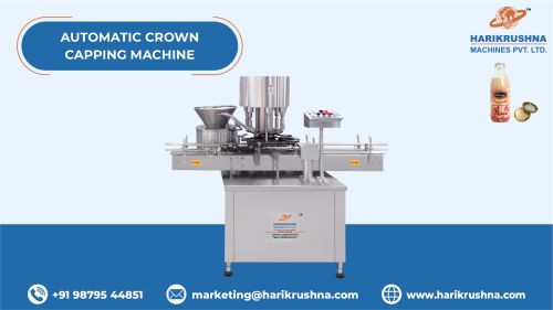 Electric Stainless Steel Automatic Crown Capping Machine, Color : Silver