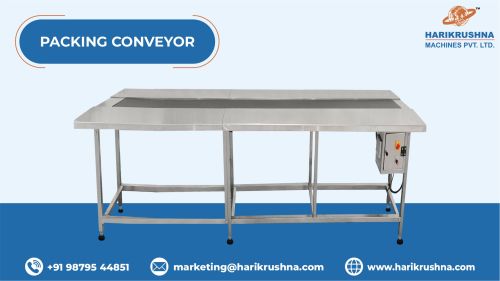 Harikrushna Machines Stainless Steel Industrial Packing Conveyor