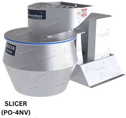 Stainless Steel PO-4NV Potato Slicer Machine, Cutting Shapes : Plain