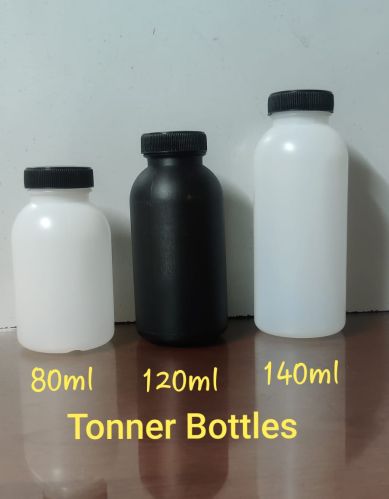 Plain Plastic Toner Bottles 80ml - 140ml, Packaging Type : White