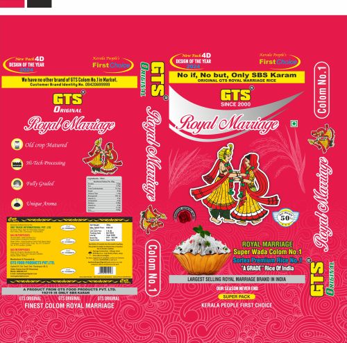 Royal Marriage Surti Wada Kolam Rice, Color : White