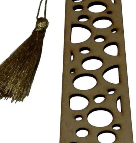 Elegant Laser Engraved MDF Bookmark, Color : Natural Wood Color