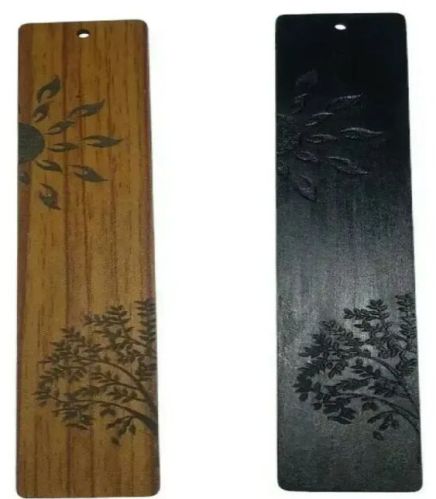 Rustic Wood Bookmark with Tassel, Color : Black & Brown