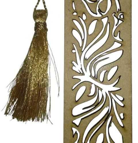 Wood Unique Pattern Laser Cut Bookmark