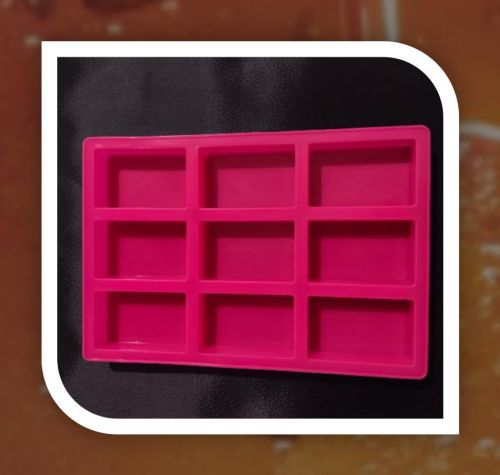 100 Gram Rectangle Silicon Soap Mould, Color : Pink