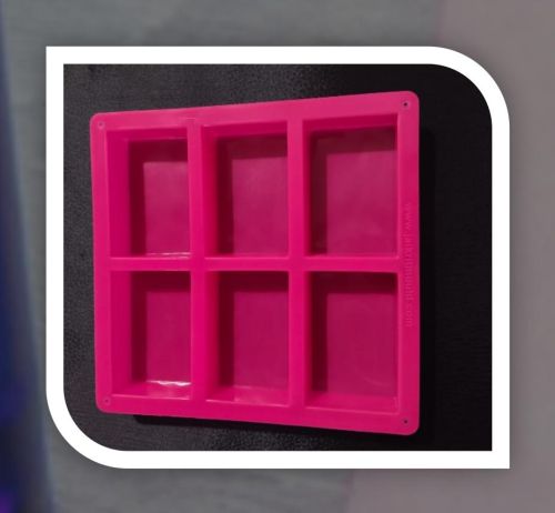 120 Gram Rectangle Silicon Soap Mould, Color : Pink