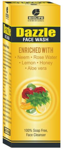 Biolife Dazzle Herbal Face Wash, Packaging Size : 60ml