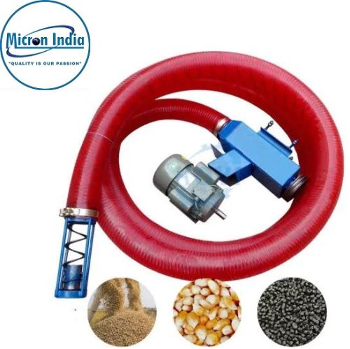 Micron India Motor Polished Stainless Steel Flexible Screw Conveyor