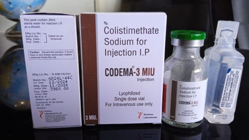 CODEMA-3 Miu Colistimethate Sodium Injection, Color : White