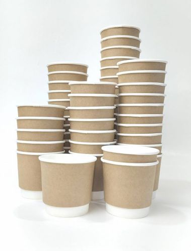 Brown 10 OZ Ripple Paper Hot Cup