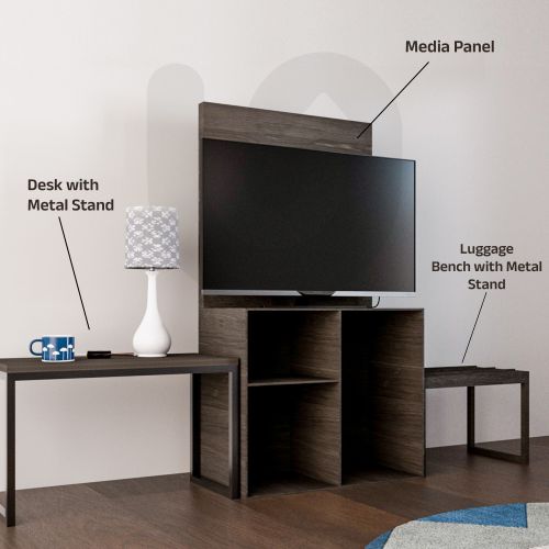 Wood Middle TV Panel Queen Wall Guard