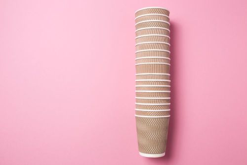 White and Brown 12 OZ Double Wall Paper Cup