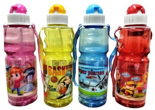 Polished Plastic Water Bottle, Color : Pink, Yellow, Blue, Red
