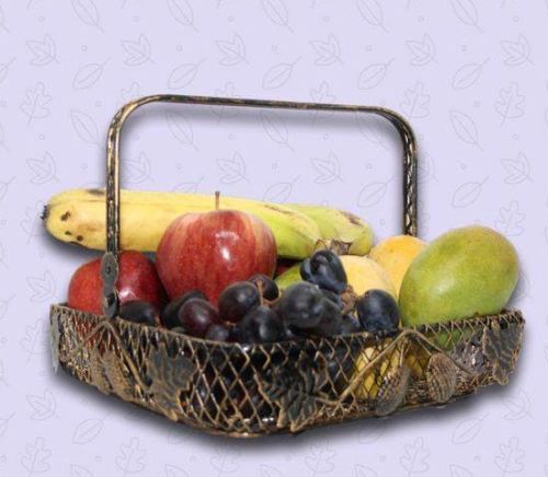 Iron Fruit Basket, Color : Black for Dining Table, Kitchen, Garden