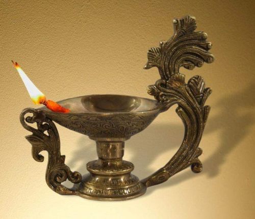 Large Brass Pooja Diya 7.2 for Temple Decoration