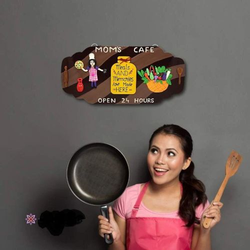 MDF Moms Cafe Wall Plate For Kitchen, Color : Customizable 13.5