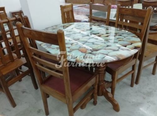 Glass All Sagun Oval Dining Table Set