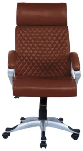 Broun Leather High Back Boss Chair, Color : Multi Colour for Office