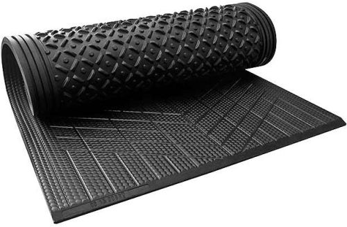 Rubber Cow Mat, Color : Black