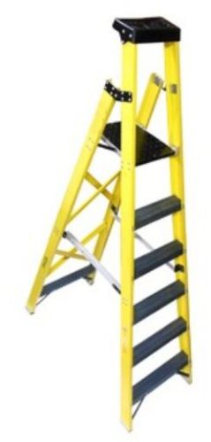 (FRP) FRP Industrial Platform Ladder, Color : Yellow