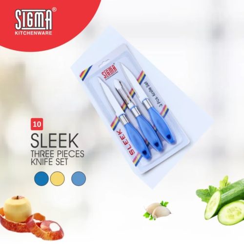 Sleek 3 Piece Knives Set for Cooking