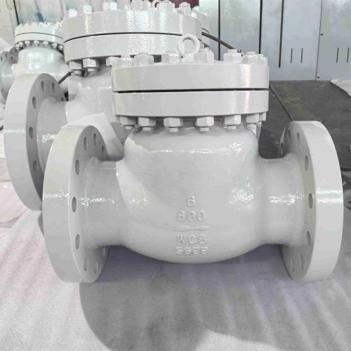 Integral Flange Check Valve, Bs 1868, A216 Wcb, 6 In, 600 LB