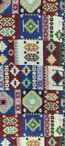 Woven Poly Cotton Jacquard Fabric, Color : Multi Colour