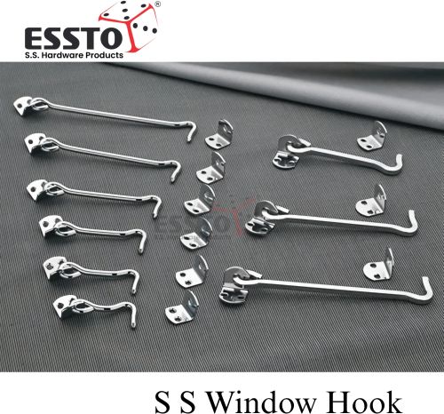 Stainless Steel Window Hook, Color : Silver for Gatefittings