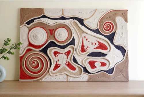 Modern Rope Wall Art, Color : Natural Tones