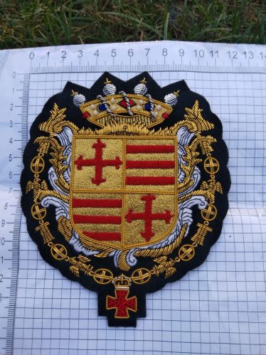 Gold Bullion Wire Coat OF Arms Patches Badges