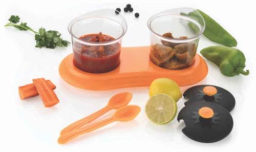 Transparent Plastic Condiment Storage Container Set