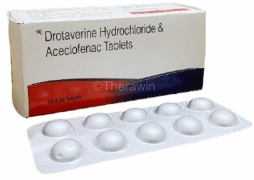 Drotaverine + Aceclofenac Tablet, Color : White
