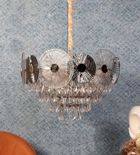 Eliante Gold Crystal Chandeliers - Without Bulb