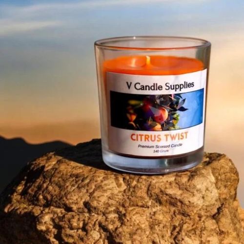 Citrus Twist Blended Soy Wax Scented Candle With Metal Lid