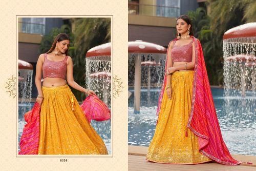 Women Embroidered Sequence Work Dupatta Lehenga Choli