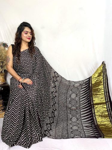 Women Print Hand Block Print Fancy Zari Exclusive Fancy Sarees