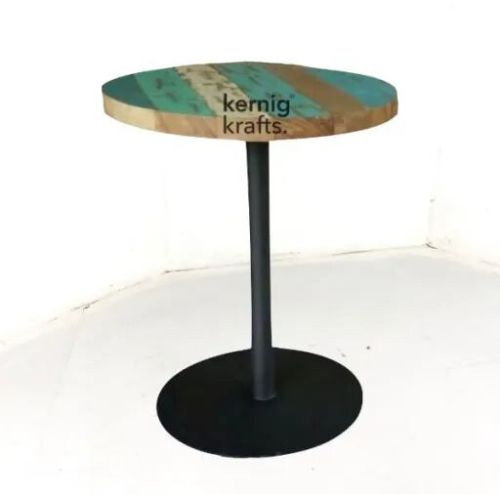 Mild Steel Reclaimed Wood Top Rustic Antique Table