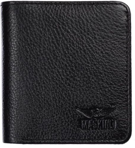 Genuine Leather Book Fold Wallet Black for Men