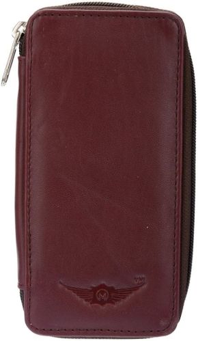 Hickory Brown Genuine Leathers Maroon Bank Locker Key Case