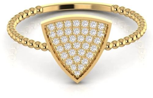 0.17 CT Cluster Diamond Triangle Dainty Ring