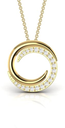 0.24 CT Dainty Round Diamond Pendant for Jewelry