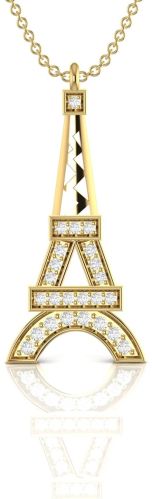 0.27 CT Eiffel Tower Design Diamond Pendant