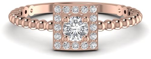 0.41CT Glint Halo Diamond Attractive Classic Ring