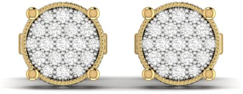 0.42 CT Big Round Shape Diamond Designer Stud Earrings For Ladies