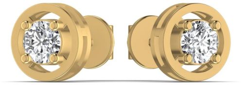 0.50 CT Round Single Diamond Stud Earrings For Ladies